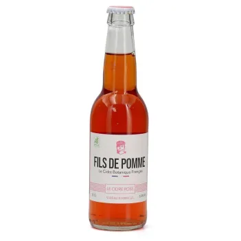 Cidre brut Fils de Pomme Rosé Hibiscus Fleur de sureau Bio 3.5°
